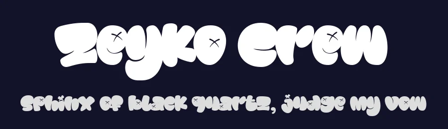 Zeyko Crew by Situjuh Nazara — Display Font — thumbnail 2