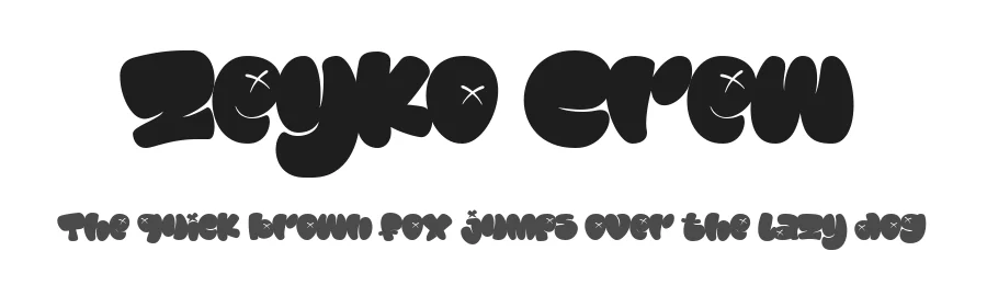 Zeyko Crew by Situjuh Nazara — Display Font