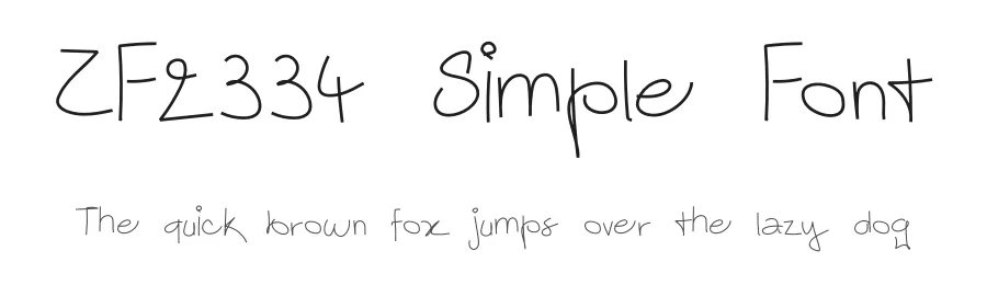 ZF2334 Simple Font by Zed Fonts 2334 โ Script Font