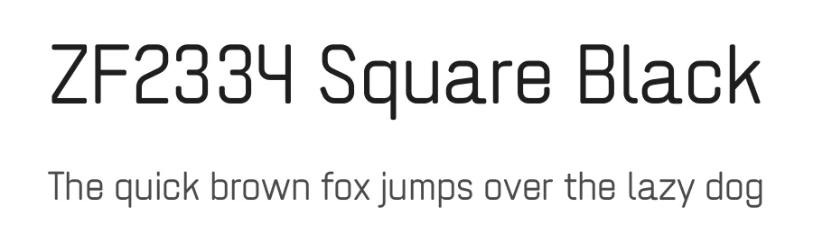 ZF2334 Square Black by Zed Fonts 2334 — Display Font