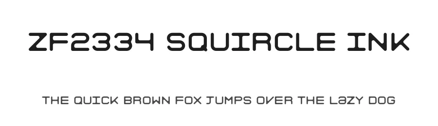 ZF2334 Squircle Ink by Zed Fonts 2334 — Display Font