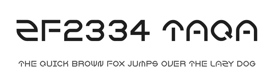 ZF2334 Taqa by Zed Fonts 2334 — Display Font