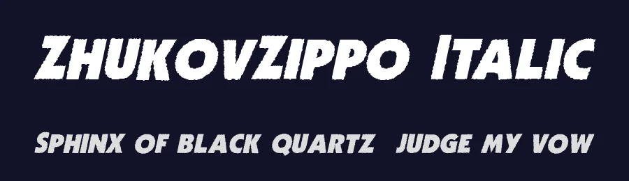 ZhukovZippo Italic by Jason Arthur — Display Font — thumbnail 2