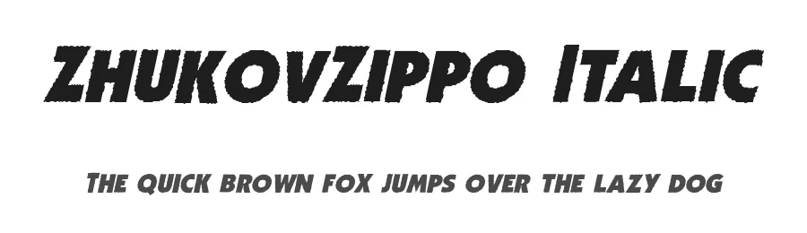 ZhukovZippo Italic by Jason Arthur — Display Font