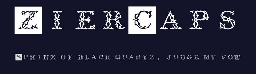 ZierCaps — Display Font — thumbnail 2
