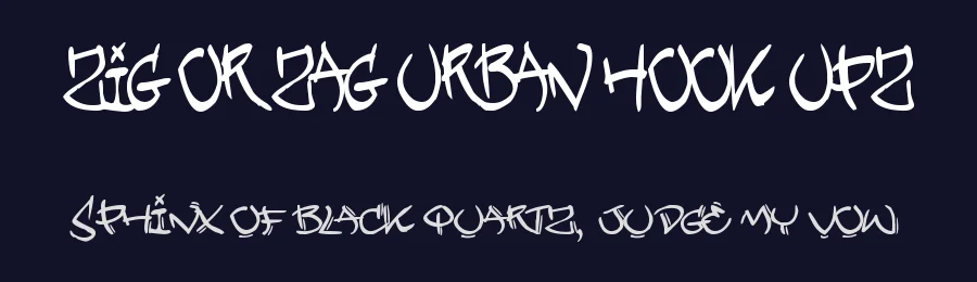 ZIG OR ZAG URBAN HOOK UPZ — Display Font — thumbnail 2
