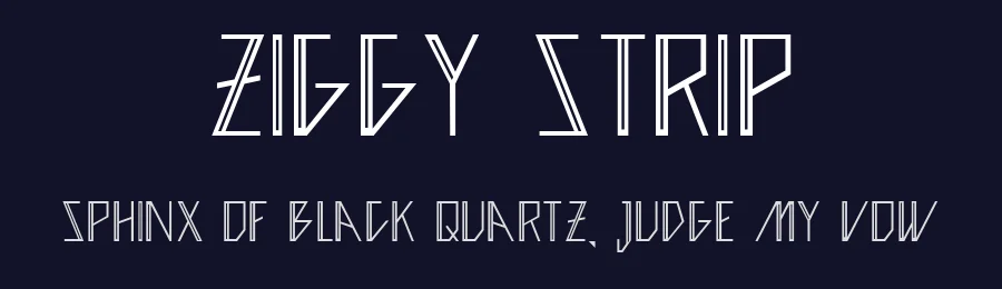 Ziggy Strip by Andriansyah MK — Display Font — thumbnail 2