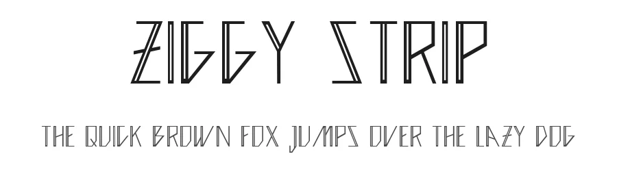 Ziggy Strip by Andriansyah MK — Display Font