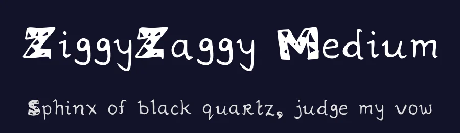 ZiggyZaggy Medium — Display Font — thumbnail 2