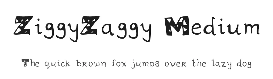 ZiggyZaggy Medium — Display Font