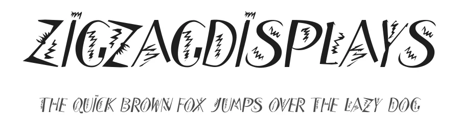 ZigzagDisplays — Display Font