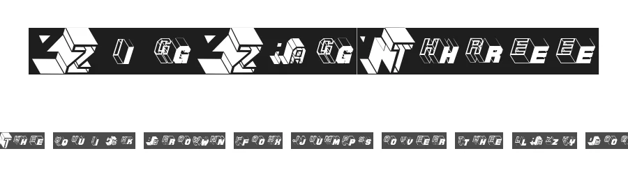 ZigZagThree — Display Font