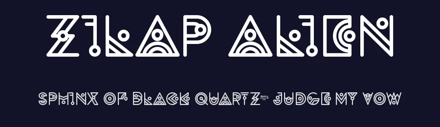 Zilap Alien by Designer; Juan Navarro Welded; Luis Jaramillo — Display Font — thumbnail 2