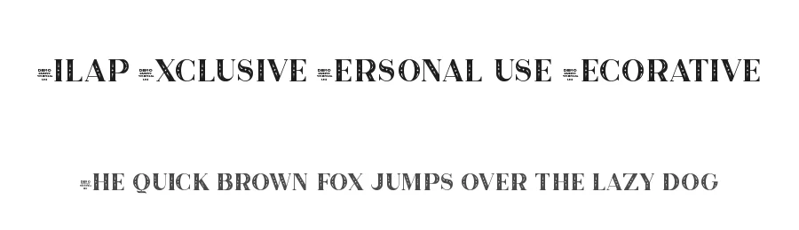 Zilap Exclusive Personal use Decorative by Designer: Juan Nacarro. Foundry: Luis Jaramillo — Display Font