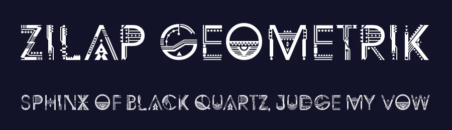 ZILAP GEOMETRIK by Juan Guillermo Navarro Barrios ( Juancho Navarro) — Display Font — thumbnail 2