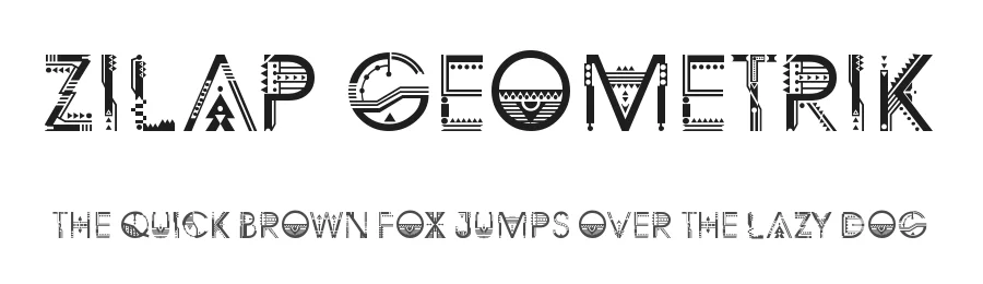 ZILAP GEOMETRIK by Juan Guillermo Navarro Barrios ( Juancho Navarro) — Display Font