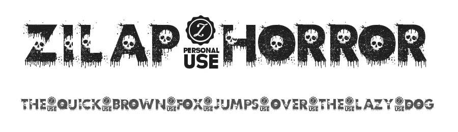 Zilap Horror by Juan Navarro — Display Font