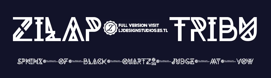 Zilap Tribu by Juan Guillermo Navarro Barrios — Display Font — thumbnail 2