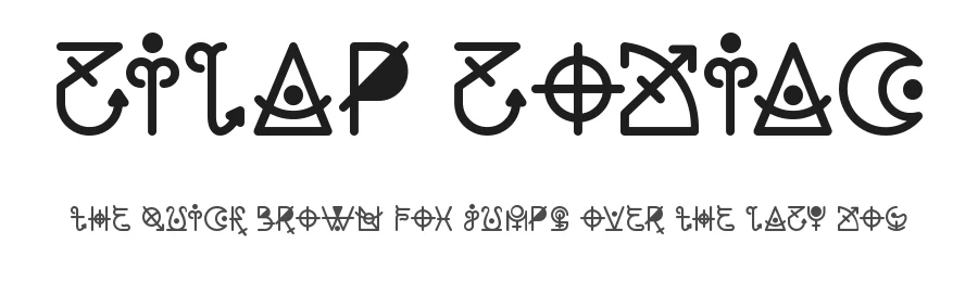 Zilap Zodiac by Luis Jaramillo — Display Font