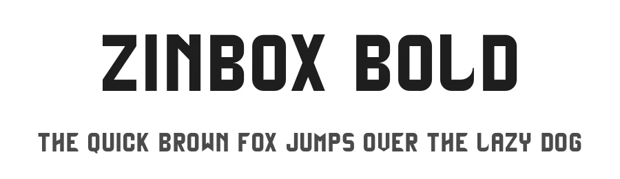 Zinbox Bold by Dasagani — Display Font
