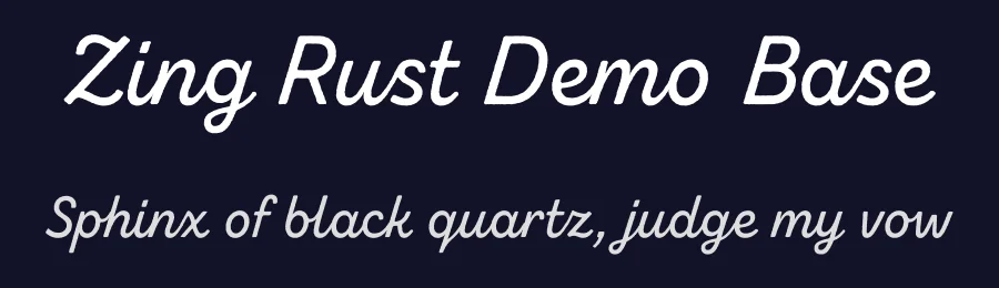 Zing Rust Demo Base by Fontfabric Team — Display Font — thumbnail 2