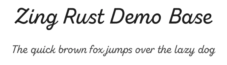 Zing Rust Demo Base by Fontfabric Team — Display Font