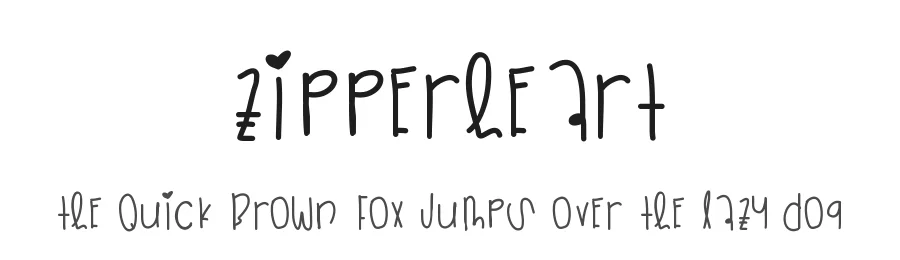 ZipperHeart — Display Font