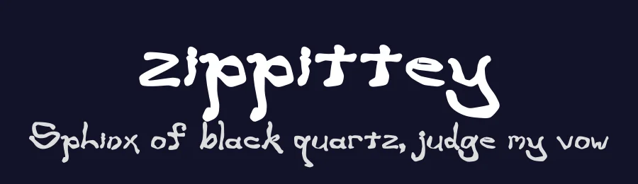 zippittey — Display Font — thumbnail 2