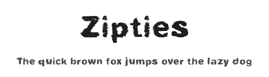 Zipties by Max Infeld - Xerographer Fonts — Display Font