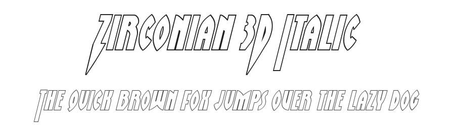 Zirconian 3D Italic by Daniel Zadorozny — Display Font