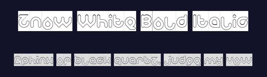 Znow White Bold Italic by http://www.dafont.com/wino-s-kadir.d2209 — Display Font — thumbnail 2