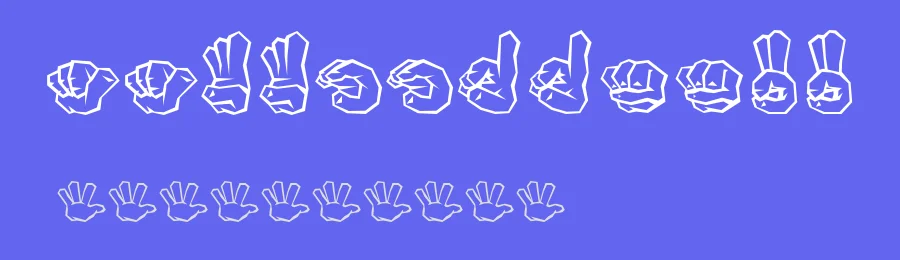 ZOE GERMANY Fingeralphabet Graffiti by Tanja Schulz - ZOE - — Display Font — thumbnail 3
