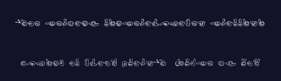 ZOE GERMANY Fingeralphabet Graffiti by Tanja Schulz - ZOE - — Display Font — thumbnail 2
