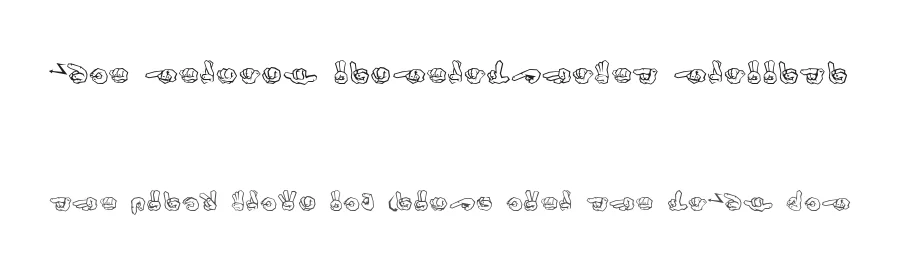 ZOE GERMANY Fingeralphabet Graffiti by Tanja Schulz - ZOE - — Display Font