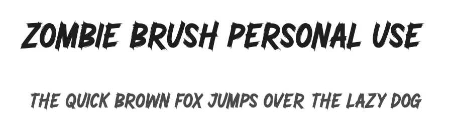 Zombie Brush Personal Use by Donis Miftahudin — Display Font