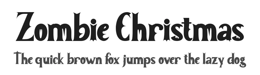Zombie Christmas by Yoga Letter 2024 (Isroni Yoga Prasetya) — Display Font