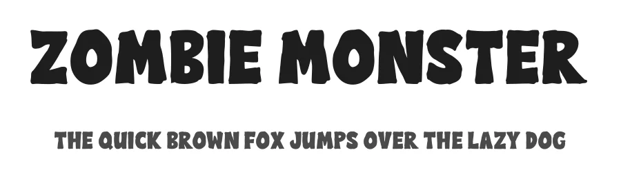 Zombie Monster by Rayvaldo Rizki Pratama Augusta — Display Font