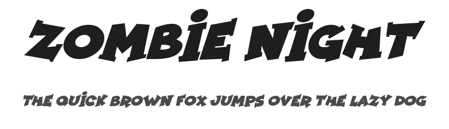 Zombie Night — Display Font