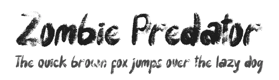 Zombie Predator by Yoga Letter 2023 (Isroni Yoga Prasetya) — Display Font