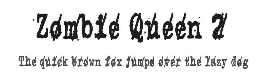 Zombie Queen 2 by junkohanhero — Display Font