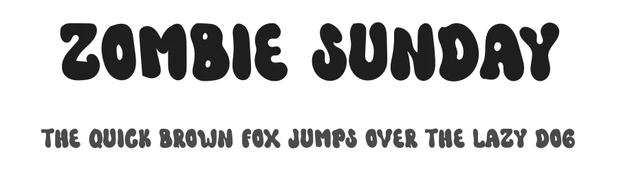 Zombie Sunday by Nur Edi Prayitno — Display Font
