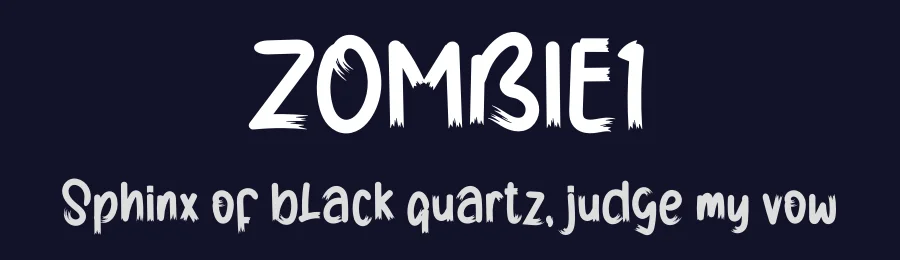 ZOMBIE1 — Display Font — thumbnail 2