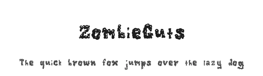 ZombieGuts — Display Font