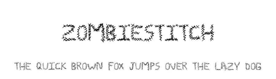 ZombieStitch by Xerographer Fonts Max Infeld — Display Font