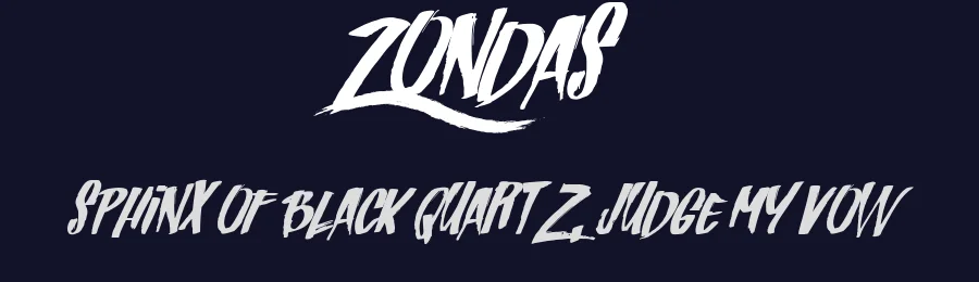 Zondas — Display Font — thumbnail 2