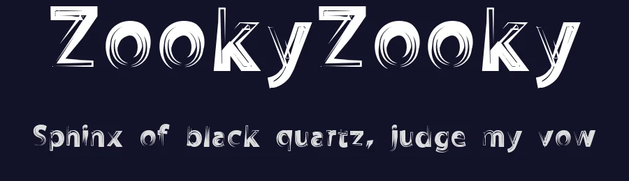 ZookyZooky by ©THOMAS CANALE 2011 — Display Font — thumbnail 2