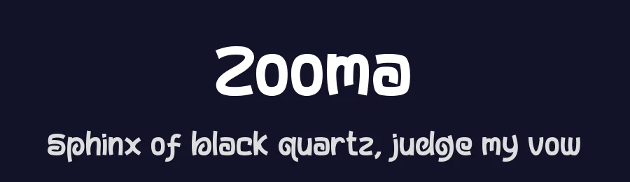 Zooma — Display Font — thumbnail 2