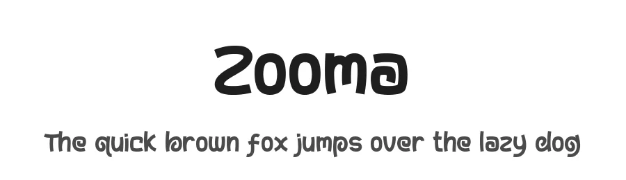Zooma — Display Font