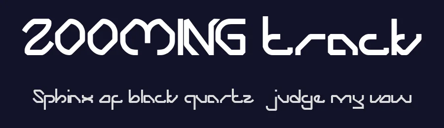 ZOOMING track by http://www.dafont.com/wino-s-kadir.d2209 — Display Font — thumbnail 2