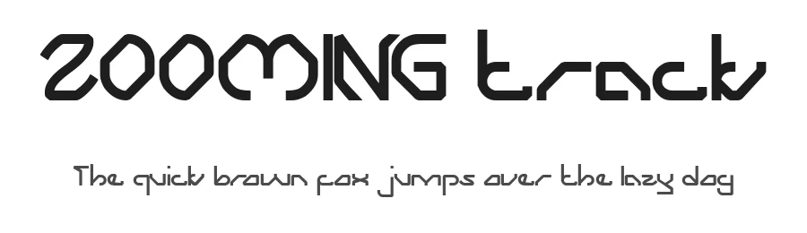 ZOOMING track by http://www.dafont.com/wino-s-kadir.d2209 — Display Font